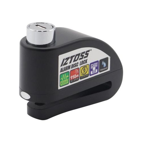 Candado de disco con alarma IZTOSS Negro