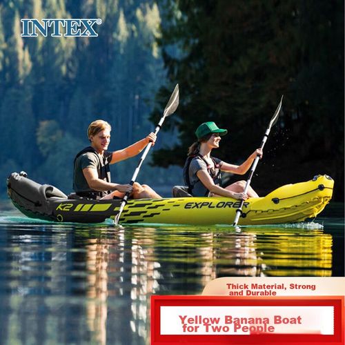 Kayak Intex Inflable para Dos Personas, Ideal para Pesca y Exploración