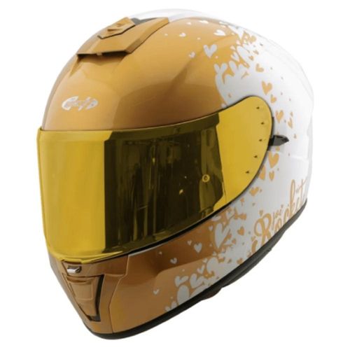 Casco Para Moto Joe Rocket Rkt 15 Heartbreaker Dorado Blanco XS