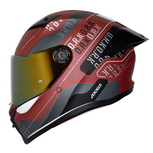 Casco integral fenix rojo doble certificacion talla xxl