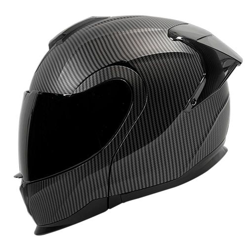 Casco moto abatible certificado void carbon 2w talla xl