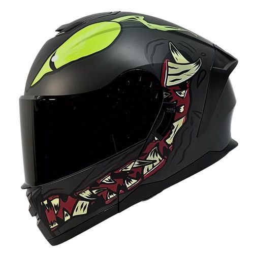 Casco moto abatible mate certificado monster talla xl gafas