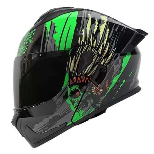 Casco abatible moto certificado dakota talla xl gafas led