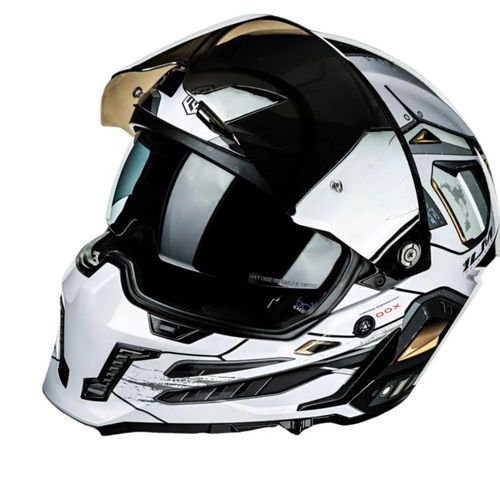 Casco Moto Ilm Vendetta Mf509 Cyborg Gris Rider One.