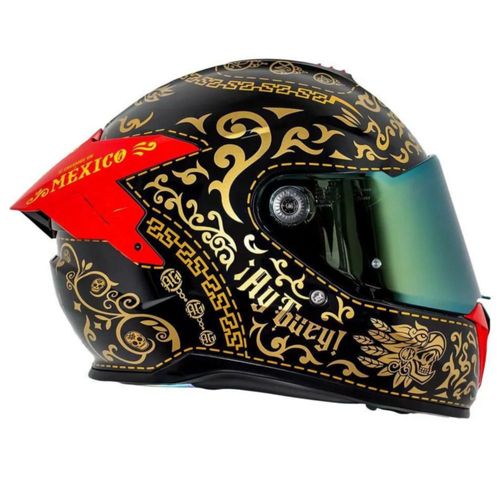 Casco Integral Moto Axxis Hawk Mariachi ¡ay Güey! Mica Iridium Rider One