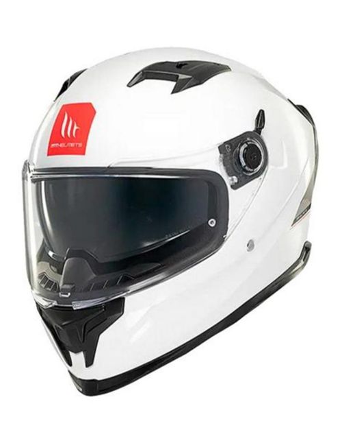 Casco De Moto Mt Helmets Ff128sv Braker A0 Blanco Brillante