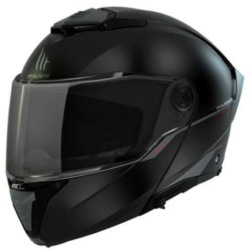 Casco Abatible Para Moto Mt Helmets Atom 2 Negro Mate Dot