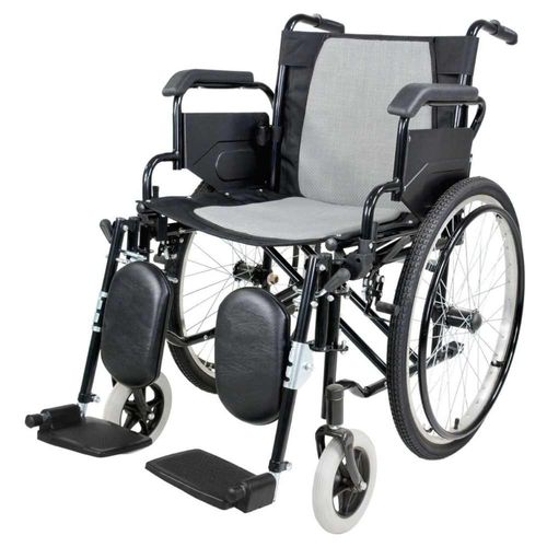 Silla de Ruedas Plegable Todo Terreno Acolchada Acero Reforzado 120kg 24”