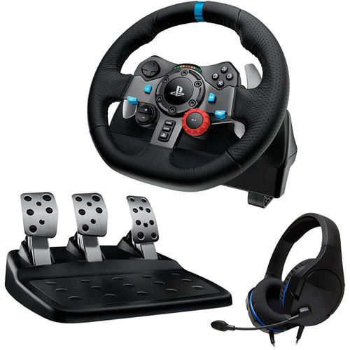 Volante logitech g29 ps5 ps4 ps3 pc + audifonos dxt