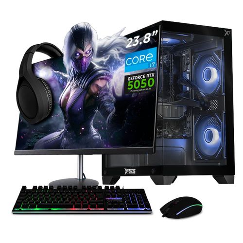 Xtreme pc rtx 5050 core i7 32gb ssd 1tb monitor 23.8 black
