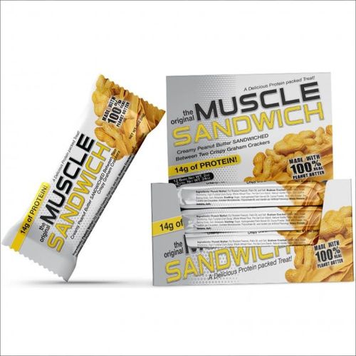 Barras de proteína muscle foods muscle sandwich 12 barras