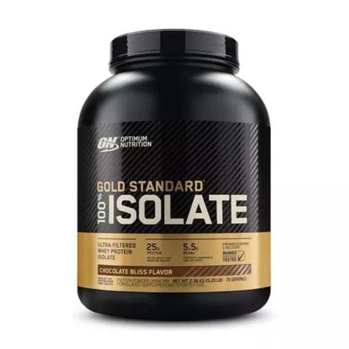 Proteína optimum nutrition gold standard 100% isolate 5.2 lb 76 serv