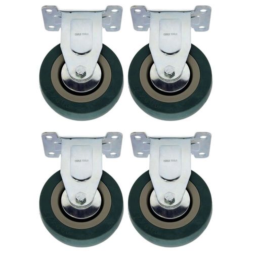 Pack 4 rodaja fija poliuretano 4'' 120kg maple tools