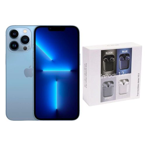 iPhone 13 Pro 512GB Azul Reacondicionado más Audífonos Genéricos