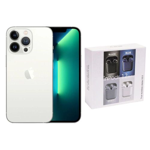 iPhone 13 Pro 512GB Plata Reacondicionado más Audífonos Genéricos