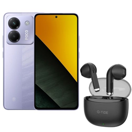 Xiaomi POCO M7 Pro 5G 12GB RAM 256GB ROM Lila con Audífonos Bluetooth G TIDE L21 NEGRO