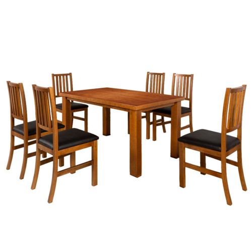 Antecomedor Bunbury 6 Sillas - Nogal