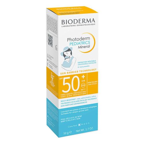 Bioderma Photoderm Pediatrics Mineral Protector solar para niños FPS50 50 gr