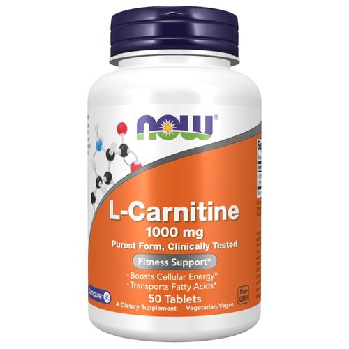 Carnitina now l-carnitina 1000 mg 50 tabletas