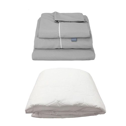 Protector Ultra King Size Spring Air Blanco+ Sabanas Royal Touch RGH