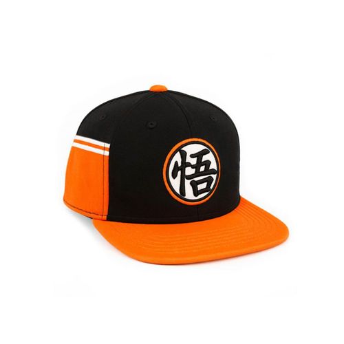 Gorra Dragon Ball Z Go Kanji Negra Naranja Cap Visera Plana Hombre