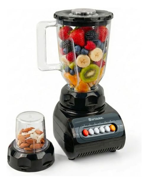 Licuadora Vaso Procesador De Alimentos 4 Vel 1.5l 500w Negro