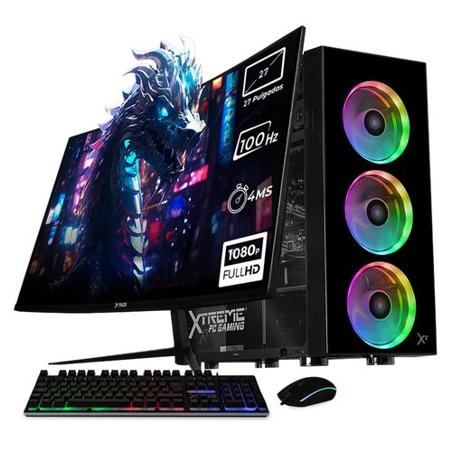 Xtreme pc gaming amd radeon 8 ryzen 7 16gb ssd 500gb monitor 27 wifi