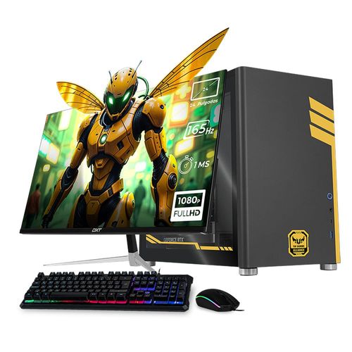 Xtreme pc rtx 5060 ryzen 5 16gb ssd 1tb monitor 24 grey