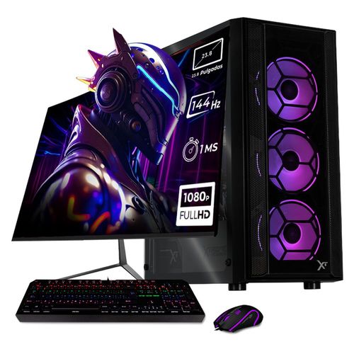 Xtreme pc rtx 5060 ryzen 5 16gb ssd 1tb monitor 23.8 black