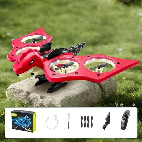 Dron de dinosaurio de espuma, V48 cuadricóptero, RC con gravedad, juguete educativo, avión a control remoto.HOGAWAY