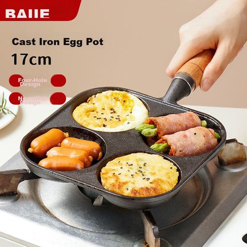 Sartén 4 en 1 de hierro fundido 17cm Baijie