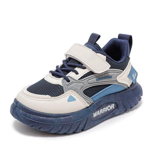 Tenis Warrior Wz(Cl)-0964 Azul Beige Gris Para Niño