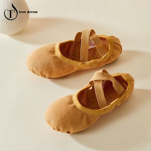 Tenis Tiejian Para Baile Tela Elástica Camel Para Adulto