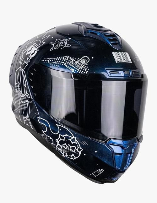 Casco Abatible Kov Snow Rick & Morty Azul DOT