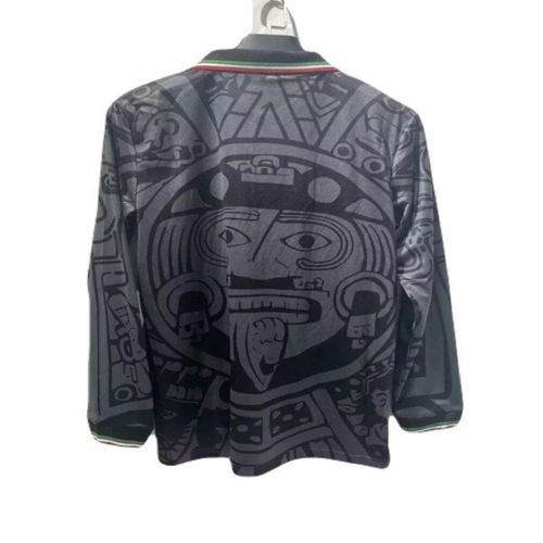 Increible! Jersey Playera Calendario Azteca 1998 Edicion Especial Negro Manga Larga Exclusivo