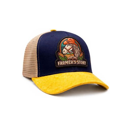 KNITE Gorra Farmer Horse Brown Agro Trucker Hombre Ajustable Estilo Rancho