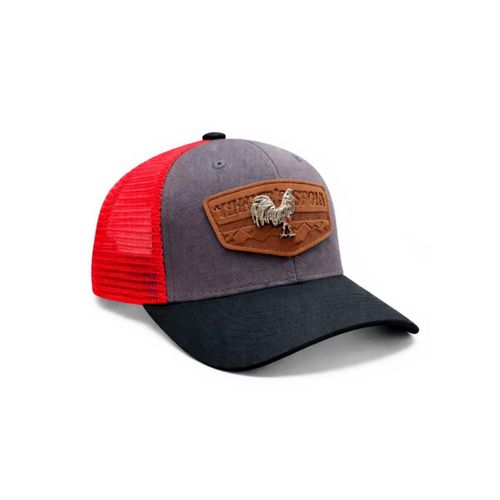 KNITE Gorra Farmer Rooster Silver Trucker Hombre Ajustable Estilo Rancho Gallo