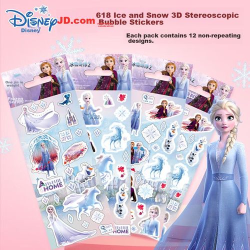 Stickers Disney Frozen 3D, 12 piezas para niños