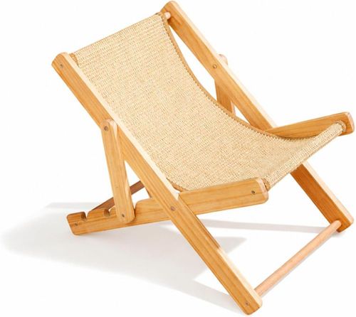 Bluelander Mecedora para Gato 33 * 53 * 37 cm, Mecedora con Rascador de Yute, Torre y Juguete para Mascotas, Estilo Minimalista de Pino Natural