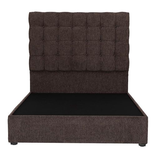 Cabecera Matrimonial Trinity Slip Chocolate+ Base Cama TRY