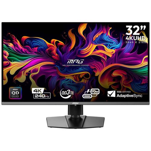 Monitor gamer 32" msi mpg 321urx qd-oled 0.3ms 240hz 4k uhd