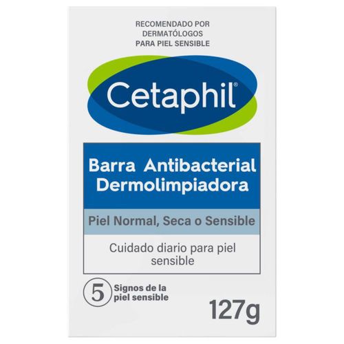 Cetaphil Barra antibacterial dermolimpiadora para piel sensible 127 gr
