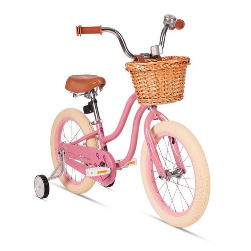 Bicicleta r16 para niña infantil rosa little princess turbo