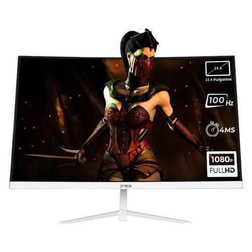 Monitor gamer xtreme pc gaming clarity curvo 23.8" 4ms 100hz fhd