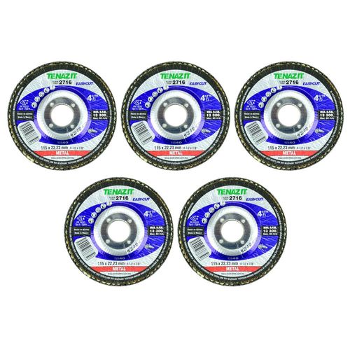 Pack 5 discos laminado pul. desbaste 4-1/2 grn 40 austromex