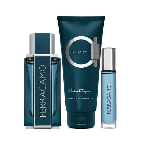 Set intense leather de salvatore ferragamo 3 piezas edp