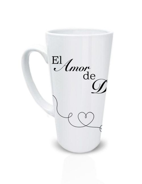 Taza de cerámica 502 ml. diseño divertido El amor de dios nunca te faltara regalo original