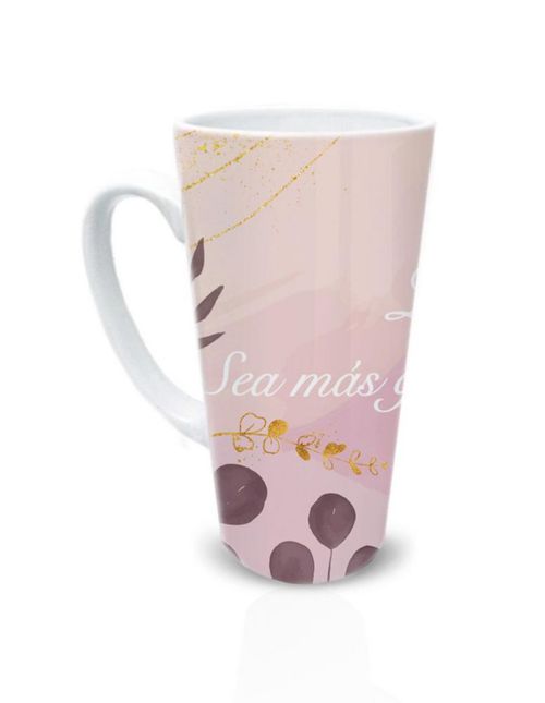 Taza de cerámica 502 ml. diseño divertido Que tu fe sea mas grande que las dudas de tu mente regalo original