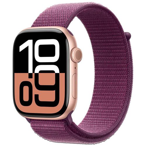 Apple Watch Series 10 Con GPS de 46mm, Pantalla OLED, Sensor Eléctrico de Frecuencia Cardiaca, Bluetooth, IP6X, WatchOS, Color Oro Rosa.