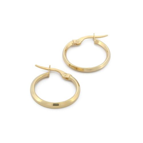 Arracadas chicas con broche 1.6 cm oro sólido 14k